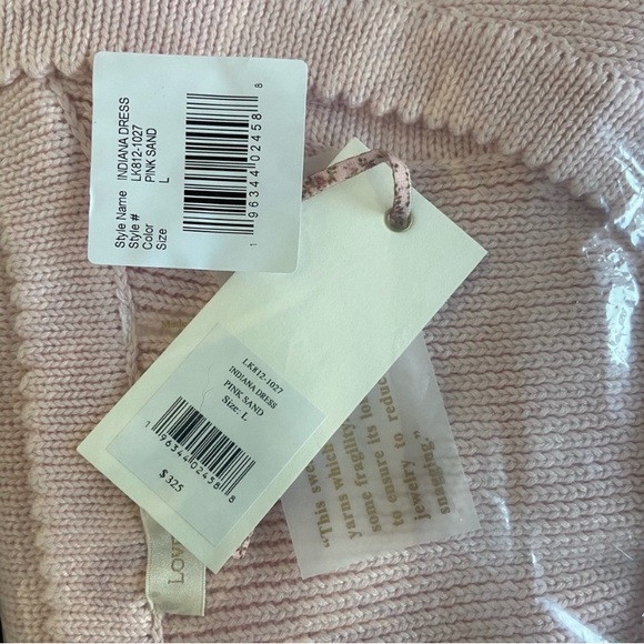 NWT | LoveShackFancy Indiana Mini Dress in Pink Sand Size Large - Picture 6 of 6